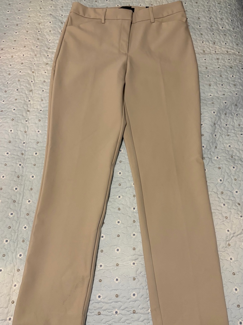 Rachel Zoe Slim Leg High Rise Tan/Beige Tailored Trouser Pants Women Sz 6
